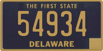 DE license plate 54934