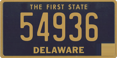 DE license plate 54936