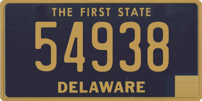 DE license plate 54938