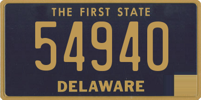 DE license plate 54940