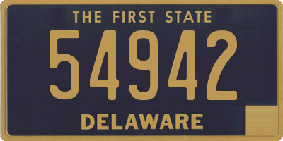 DE license plate 54942