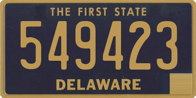 DE license plate 549423