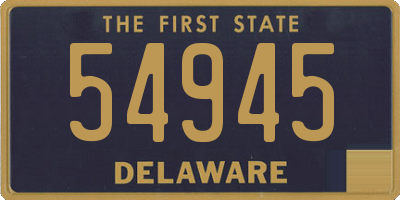 DE license plate 54945