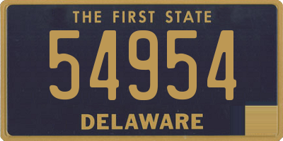 DE license plate 54954