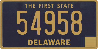 DE license plate 54958