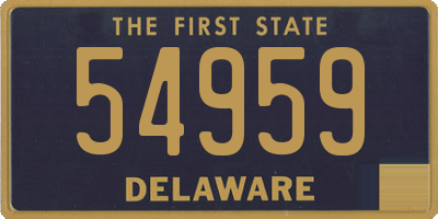 DE license plate 54959