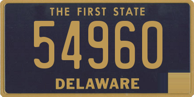 DE license plate 54960
