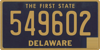 DE license plate 549602