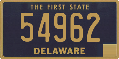 DE license plate 54962