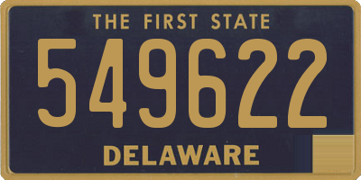 DE license plate 549622