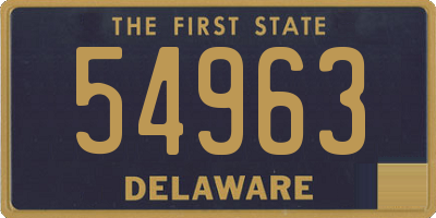 DE license plate 54963