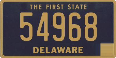 DE license plate 54968