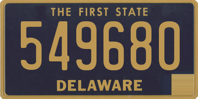 DE license plate 549680