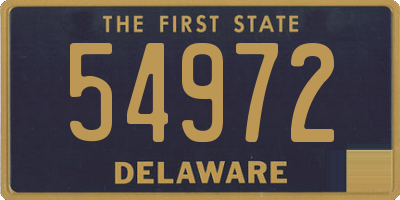 DE license plate 54972