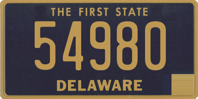 DE license plate 54980