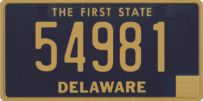 DE license plate 54981