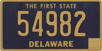 DE license plate 54982