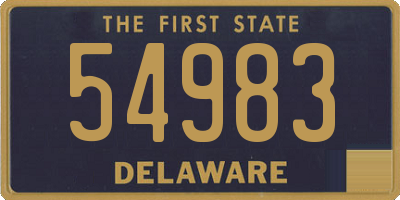 DE license plate 54983