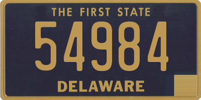 DE license plate 54984
