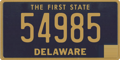 DE license plate 54985