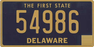 DE license plate 54986