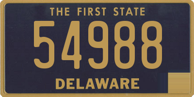 DE license plate 54988