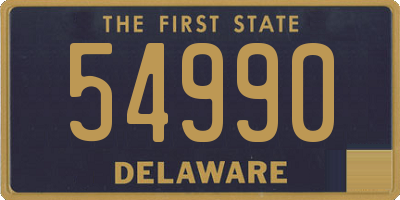 DE license plate 54990