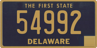 DE license plate 54992