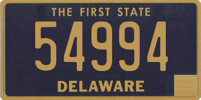 DE license plate 54994