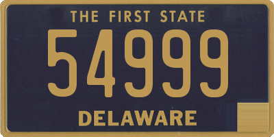 DE license plate 54999