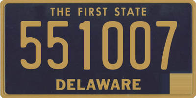 DE license plate 551007
