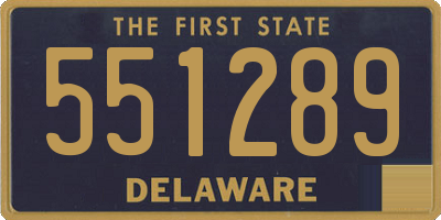 DE license plate 551289