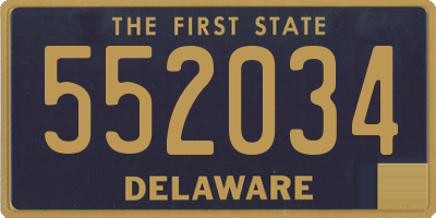 DE license plate 552034