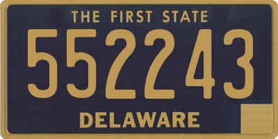 DE license plate 552243