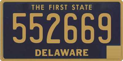 DE license plate 552669