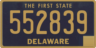 DE license plate 552839