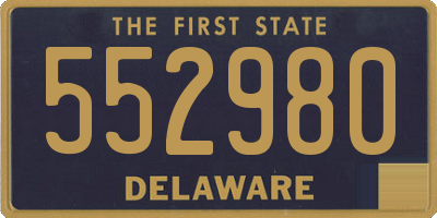 DE license plate 552980