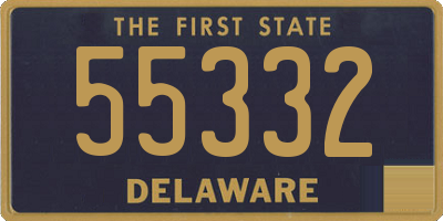 DE license plate 55332