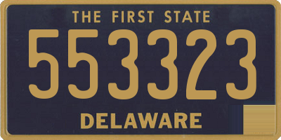 DE license plate 553323