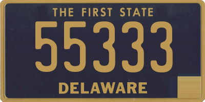 DE license plate 55333