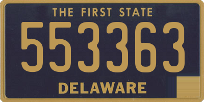 DE license plate 553363