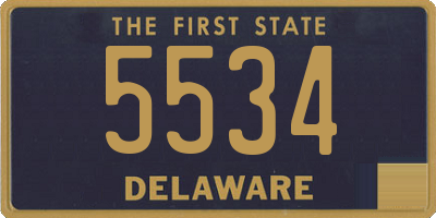 DE license plate 5534