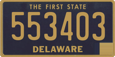 DE license plate 553403
