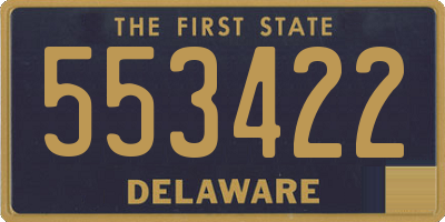 DE license plate 553422