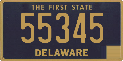 DE license plate 55345
