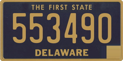 DE license plate 553490