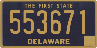 DE license plate 553671
