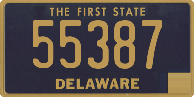 DE license plate 55387