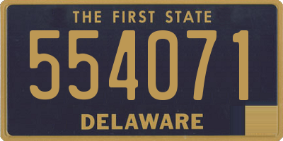DE license plate 554071