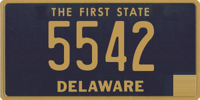 DE license plate 5542